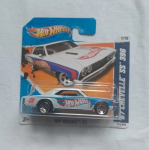 Hot Wheels 151/244 HW Racing 2011 67' Chevelle SS 396 Weiß 1/10 Kurze Karte - Bild 1 von 1