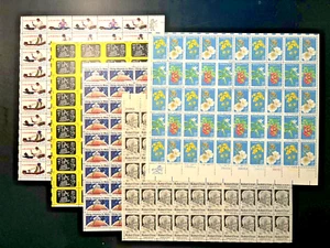 250 U S MINT STAMPS 5 SHEETS # 1463 1717-1720 1526 1783-1786 1759 MNH OG BLOCKS - Picture 1 of 7