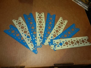 8 A C Gilbert Erector "EY" 6 inch Big Channel Girders, Blue/Yellow, Original - Picture 1 of 1