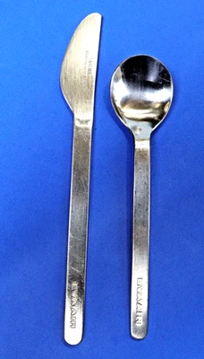 Cuchillo y cuchara cubiertos modernos Eva Air MORII acero inoxidable Japón Sola 18/10 Foto 1 de 4