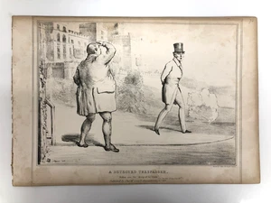 John Doyle Lithograph: A DETECTED TRESPASSER Holloa you Sir! 1830 - Picture 1 of 10