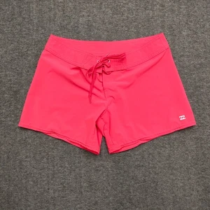 Billabong Board Shorts Womens 5 Red Flourescent Pocket Surf Swim Drawstring - Picture 1 of 10