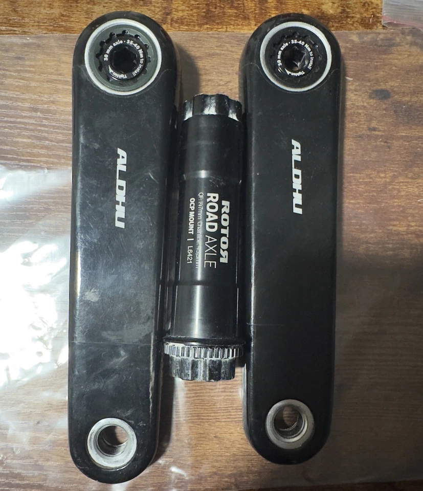 Rotor Aldhu Carbon 170mm 30mm OCP Road Axle Spindle Bike Crankset  - Image 1 of 3