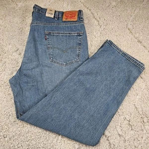 NWT Levi Strauss 550 Relaxed Mens Jeans Whiskered Sz 43x31.5 Big & Tall *Flawed* - Picture 1 of 17