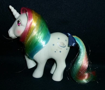 Роза: Мой маленький пони винтажный радужный единорог лунный камень #9 отличный блестящий G1 - Изображение 1 из 4