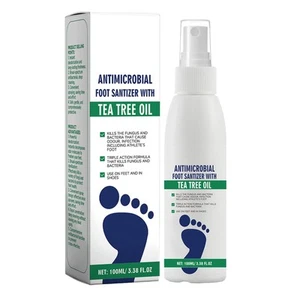 Santizante antimicrobiano para pies con aceite de árbol de té 100 ml spray para el cuidado de los pies - Imagen 1 de 12