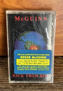 ROGER MCGUINN Back From Rio 1991 Sealed Cassette Hype Tom PETTY Elvis COSTELLO - Picture 1 of 5