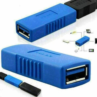 USB 3.0 Type A Female To Female Adapter Coupler Gender Hot E3H8 US Q1L4 R0E6 - Image 1 of 4