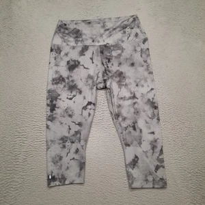 Nobull enge Leggings kurz Damen Größe Large grau Batik tailliert Fitnessstudio Training - Bild 1 von 7