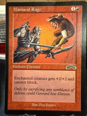 MTG Magic the Gathering Exodus Maniacal Rage - Image 1 of 2