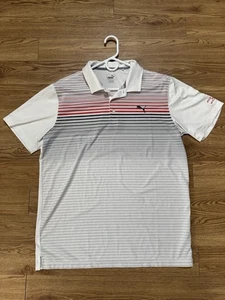 Polo Puma Para Hombre Talla Grande Rayas Blancas Golf Manga Corta Cuatro Temporadas - Imagen 1 de 4