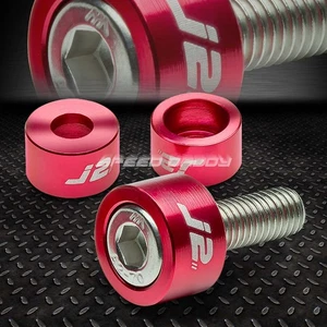 J2 ALUMINUM JDM HEADER MANIFOLD CUP WASHER+BOLT KIT ACCORD CG PRELUDE BB RED - Picture 1 of 2