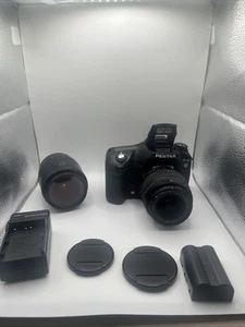 Cámara digital SLR de enfoque automático Pentax K10D de 10 MP con zoom de 18-55 mm y lente de 28-80 - Imagen 1 de 11