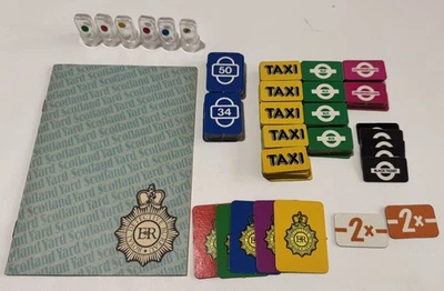 Juego de mesa Scotland Yard 1985 piezas de repuesto taxi autobús subterráneo más Foto 1 de 3