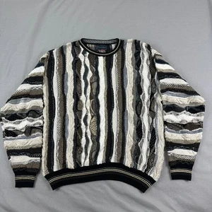Vintage Florence Tricot 3D Textured mens L Sweater Cosby Coogi Style Biggie - Picture 1 of 16