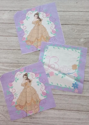 princess Disney Belle fun fabric 3 piece 6 inch blocks character #2 - Image 1 of 2