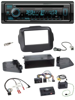 Kenwood Lenkrad Bluetooth DAB USB CD Autoradio für Jeep Renegade ab 2015 - Bild 1 von 4