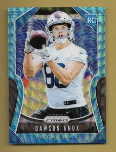 DAWSON KNOX 2019 PANINI PRIZM BLUE WAVE ROOKIE RC SP CARD #'D /199 BILLS STAR - Bild 1 von 2
