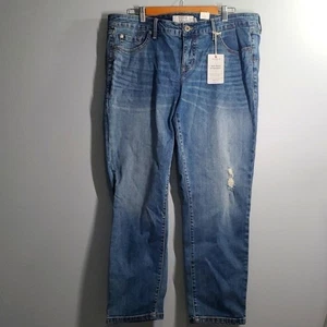Torrid Mid Rise Straight Jeans Damengröße 16T abgenutzt Risse Löcher neu mit Etikett hoch - Bild 1 von 12