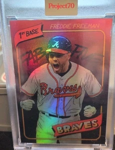 2021 Topps Project 70 Sophia Chang Freddie Freeman #659 Rainbow Foil /70 Braves - Bild 1 von 2