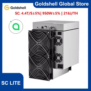 Máquina de criptominería Goldshell SC Lite 4.4TH/s 950W 216J/TH Siacoin Miner nueva - Imagen 1 de 4