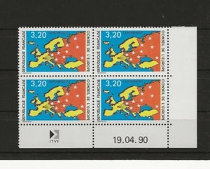 FRANCE Timbre de Service n° 105 neuf sans charnière - bloc de 4 coin daté - Imagen 1 de 1