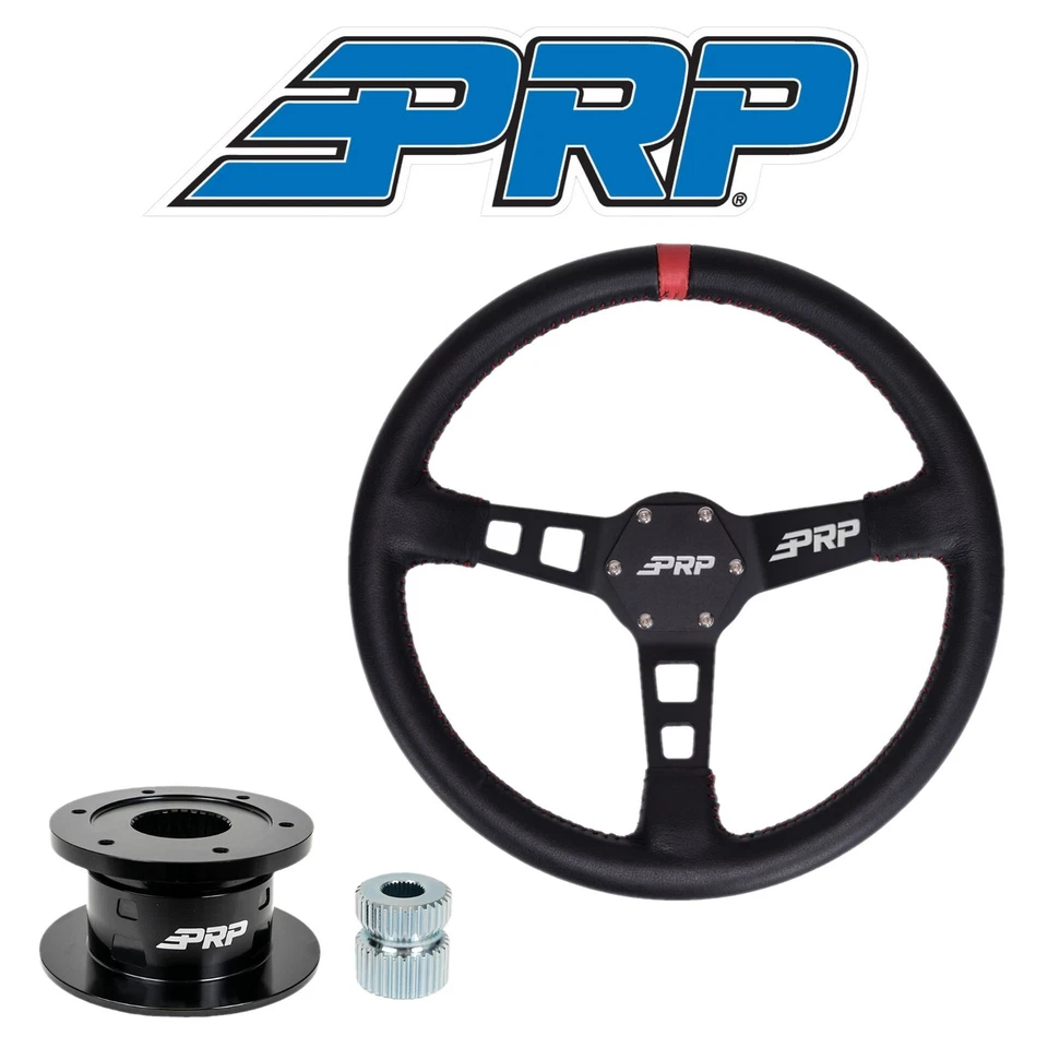 PRP Deep Dish Leather Wheel Red Stripe/Quick Release Hub For John Deere Gator - Image 1 of 4