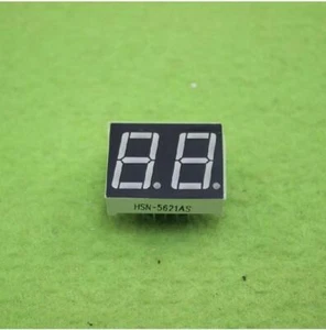 5 PIEZAS 0.56 pulgadas 2 dígitos Pantalla LED Roja 7 segmentos Cátodo Común BUENA CALIDAD #A6 - Imagen 1 de 4