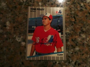 Tom Foley Montreal Expos signed 1989 Fleer Card Coa  - Bild 1 von 1