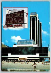 Postcard New Jersey Atlantic City Welcome to Trump Plaza beach 55 - Picture 1 of 2