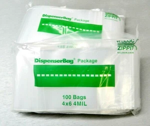 200 Bags Reloc Zippit 4mil 4x6" Heavyweight 4 Mil Reclosable Clear Zip Seal Lock - Picture 1 of 5