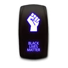 [Black Lives Matter] Laser Etched 5-Pin SPST Rocker Switch, 20A Blue