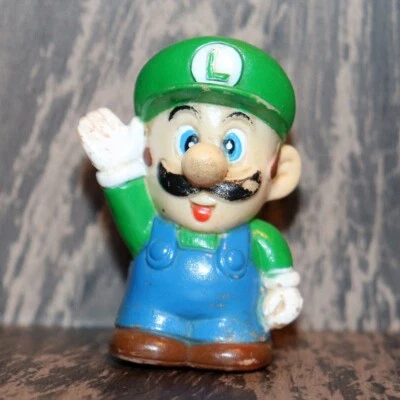 Mario Kart Figura Vinilo Suave Finger Puppet Luigi Nintendo Bandai 1993 Gashapon Foto 1 de 4