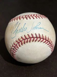 Charles Johnson Firmado Rawlings Liga Nacional Béisbol Florida Marlins - Imagen 1 de 6