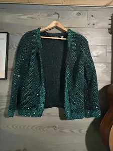 Dana Buchman 48% Wool Cardigan Jacket Blazer Sweater Large - Picture 1 of 6