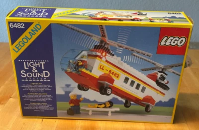 Lego Legoland 6482 Rescue Helicopter Light & Sound OBA-OVP - Bild 1 von 4