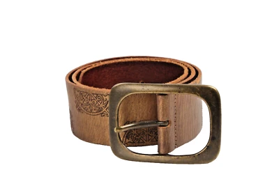 Vintage Linea Pelle  Women’s Wide Gold Leather Buckle Belt Classic Size S - Image 1 of 4