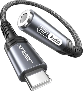 Adaptador conector para auriculares JSAUX USB tipo C a 3,5 mm hembra, USB C a Aux Audio Dong - Imagen 1 de 12