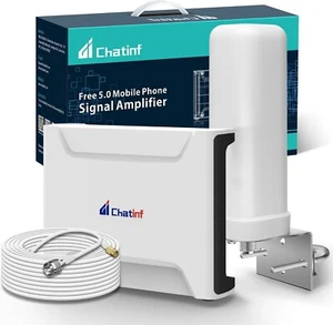 CHATINF Cell Mobile Phone Signal Amplifier Booster Network Free 5.0 *NEW* - Photo 1 sur 6