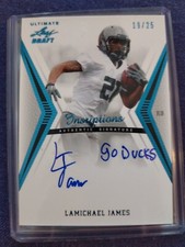 2012 LEAF ULTIMATE DRAFT INSCRIPTIONS LAMICHAEL JAMES ROOKIE ON CARD AUTO /25 