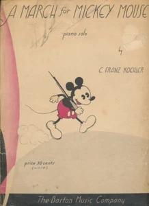 Disneyana-Partituras-Una Marcha por Mickey Mouse-1934-No autorizadas y raras - Imagen 1 de 1