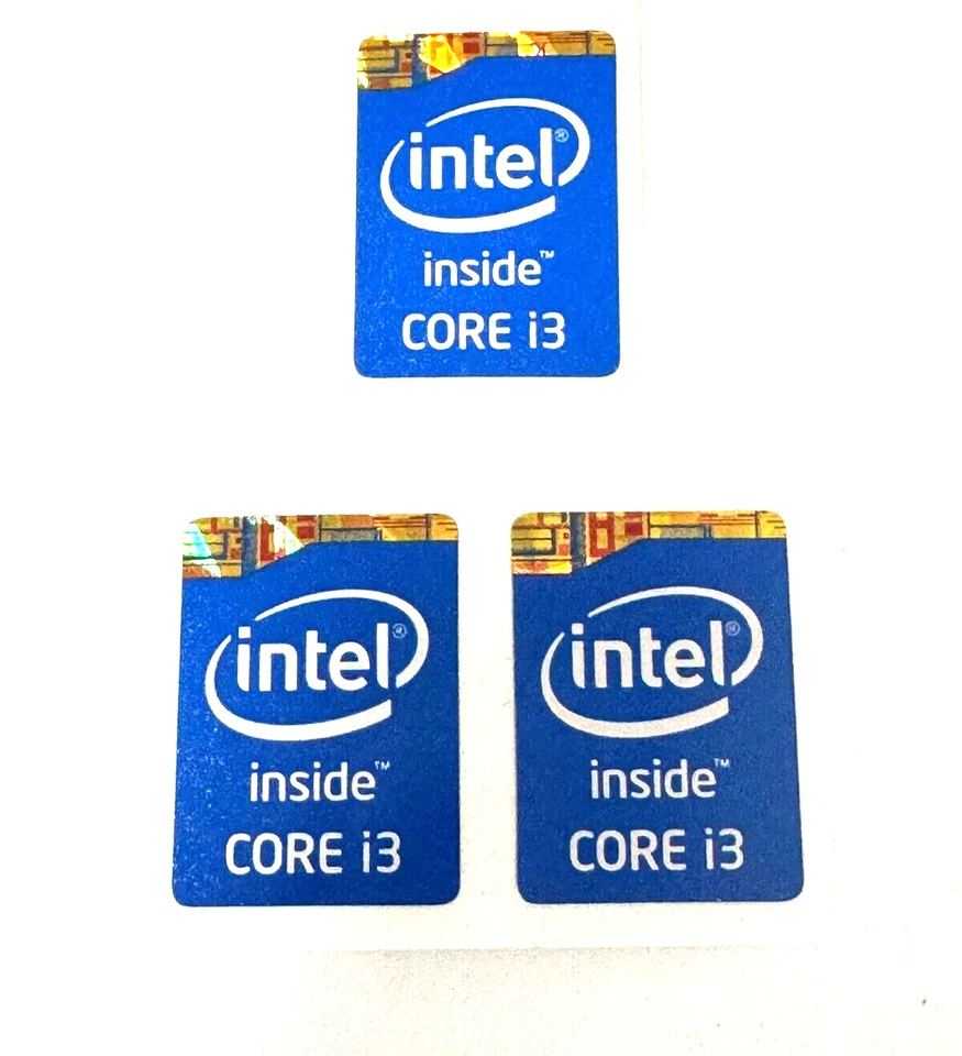 3 x Intel Inside Core i3 Desktop / Laptop sticker label - Image 1 of 1