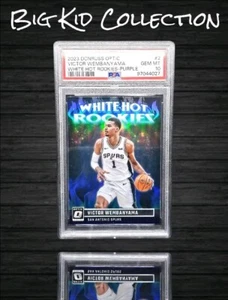 Optic Victor Wembanyama RC 2023-24 White-Hot Rookies púrpura Prizm PSA 10 - Imagen 1 de 3