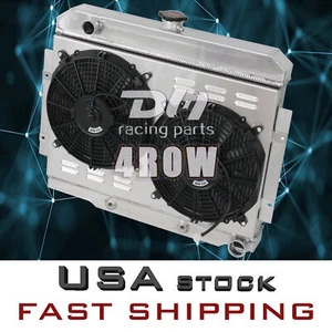 4Row Aluminum Radiator Fan Shroud Fit 1972-1986 Jeep CJ5 CJ6 CJ7 2.5L 4.2L 1919 - Picture 1 of 10