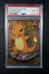 Pokemon Topps Chrome Charmander #4 - PSA 8