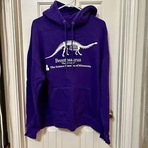 OFFICIAL Brontosaurus Science Museum of MN Dinosaur Purple Hoodie (Size L) - Picture 1 of 11