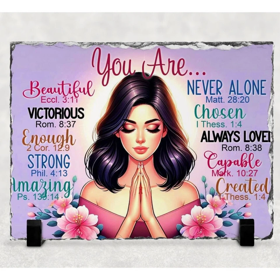 You Are Enough Inspirational Photo On Slate Rock 7,9 дюйма X 5,9 дюйма каменная табличка - Изображение 1 из 2