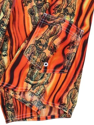 NEW RUSTY SURF VINTAGE 90'S Y2K MENS 34 BOARD SHORTS LONG BAGGY LOOSE 22" DEMOND - Image 1 of 4