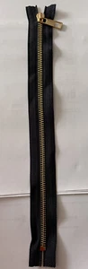 navy zip gold teeth 30cm - Picture 1 of 2