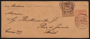 Sage Band für 3C Drucke Zinnober + Nr. 85 für Rio de Janeiro Brasilien - Sehr guter Zustand - Bild 1 von 2